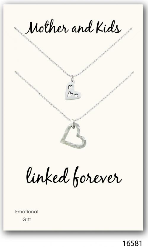 Mother&kids bond silver pendant 